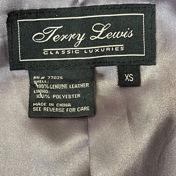 TERRY LEWIS CLASSIC Purple Leather Jacket Biker Outdoor Classic Size XS - Picture 4 of 9